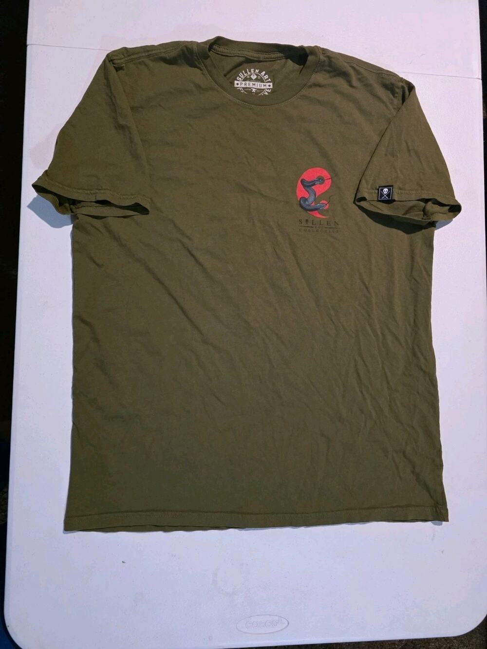 Sullen Art Collective Shirt Men's X-large Green Snake Graphic T-Shirt Tattoo Art